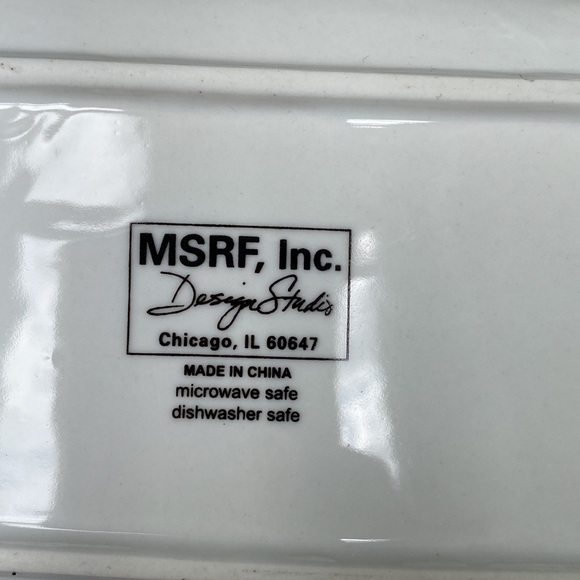 Porcelain rectangular dish - Picture 5 of 8